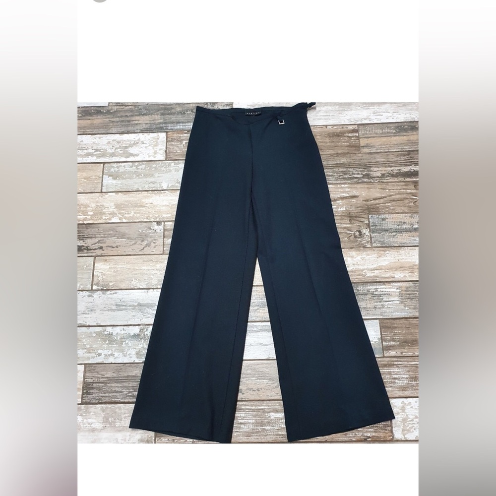 SISLEY ,size 42 in Europe , size 2 in the US Elegant Black Wide-Leg Pants